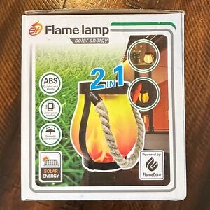 Flame Lamp Solar Energy Lantern - Yellow Flame Design — Set of 4